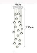 Axyaa Modern Staircase Chandeliers LED Pendant Lights for Living Room