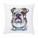 Axyaa Painted Dog Decorative Soft Sofa Bed Pillow Cover in Cartoon Puppy Design