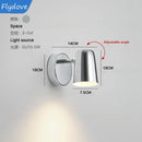 Axyaa Chrome Plated Adjustable Headboard Reading Light