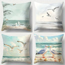 Seagull Beach Pillow Case Set for Sofa, Axyaa Branded Home Decoration