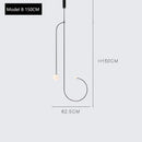 Axyaa Geometric Line Pendant Light - Minimalist Nordic Design for Home & Commercial Spaces