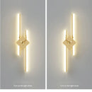 Axyaa LED Copper Line Pipe Wall Sconce with Acrylic Lampshade for Bedroom and Living Room