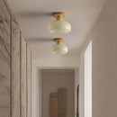 Axyaa Modern LED Wood Canopy Ceiling Light for Porch Kitchen Living Room