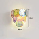 Axyaa Murano Glass Chandelier: Colorful Round Slice Shade Light Fixture