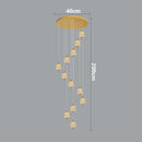 Axyaa Crystal LED Pendant Chandelier for Home Dining Living Room Decor