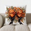 Axyaa Autumn Plaid Pumpkin Decorative Pillow Cover for Sofa, Bedroom, Car