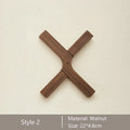 Axyaa Minimal Wood X-Type Pot Mat, Easy to Clean Insulation Mat