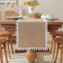 Axyaa Linen Lace Table Runner for Holiday Wedding Décor and Dining Table Enhancement