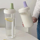 Axyaa 500/800ML Straw Cup, Transparent PP, Portable Ins Style Juice Milk Tea Cup