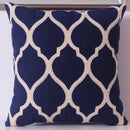 Axyaa Navy Blue Floral Embroidered Cushion Cover 45x45cm