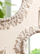 Handwoven Macrame Mirror Wall Hanging by Axyaa - Boho Nordic Decor for Home & Living Spaces