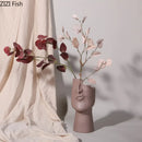Axyaa Pout Face Ceramic Vase | Room Aesthetic Decor & Flowers Arrangement