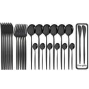 Axyaa 24-Piece Stainless Steel Cutlery Set - Complete Dinnerware Tableware Set