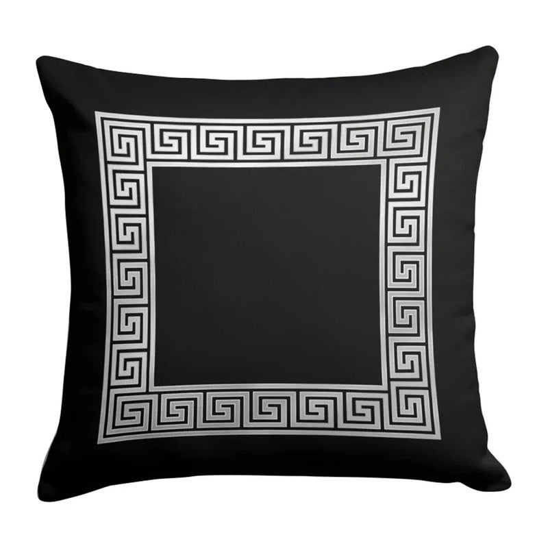 Axyaa Black Gold Line Cushion Cover Pillow Case, Home Decor for Living Room.