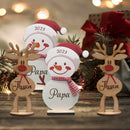 Personalized Axyaa Reindeer & Snowman Ornaments for Festive Family Table Setting & Gifts