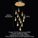 Axyaa Modern Diamond Crystal Chandelier LED Hanging Light Gold Home Decor