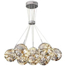 Axyaa Nordic Soot Amber Clear Glass Chandelier for Living Room Bedroom & Home Decor