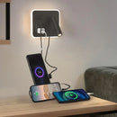 Axyaa Wireless Charging LED Wall Lamp with USB Port, Rotatable & Switch Reading Light