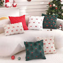 Axyaa Christmas Theme Embroidered Throw Pillow Cover for Home Sofa Decor