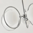 Axyaa Nordic Iron Ring Glass Ball LED Chandelier for Modern Living Room