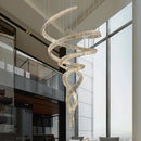 Axyaa Crystal Chandelier Stair Pendant Lamp Living Room Interior Lighting