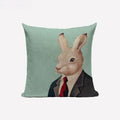 Axyaa Cute Animal Linen Cushion Cover 45*45cm for Child Sofa Home deco