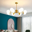Axyaa Luxe Glass LED Chandelier for Modern Nordic Interior Décor