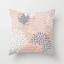 Axyaa Red Yellow Blue Floral Geometric Pillowcase 45*45cm