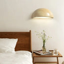 Yellow Travertine Semi Circle Wall Light | Retro Nordic Style Bedside Lamp by Axyaa
