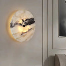 Axyaa Round Stone Wall Light 30cm LED Sconce for Hotel Parlor Bedroom