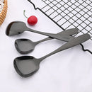 Axyaa Stainless Steel Flat Spoons Set for Soup Stirring - 3 Sizes Kitchen Flatware