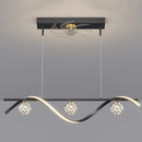 Axyaa Modern Ceiling Fan Chandeliers Pendant Lights with LED for Living Room and Dining Room
