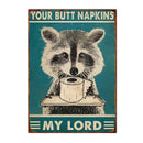 Axyaa Funny Butt Napkins Poster for Home Hotel Cafe Decor