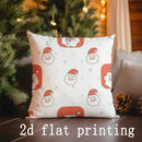 Axyaa Santa Christmas Pillow Covers for Sofa, Bedroom, Car - Rectangular Cushion