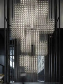 Axyaa Chrome Square LED Pendant Lamp - Stainless Steel - Adjustable Cord - Modern Lighting