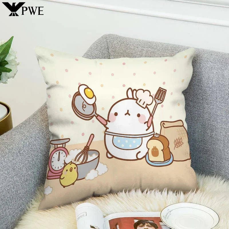 Axyaa Silk Pillowcases for Sofa Decor – Printed Cushion Cover Throw Pillows