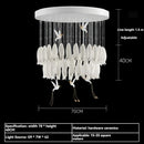 Axyaa Crystal Flower Chandelier for Stairway Loft, Villa, Hotel Lobby