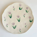 Hand-painted Flower Pattern Coffee Mug Set with Saucers by Axyaa