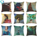 Axyaa European Style Cotton Linen Cushion Cover 45x45cm