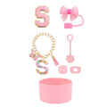 Axyaa 7pcs Cup Set for Stanley Tumbler: Straw, Cover, Cap, Boot, Stopper, Keychain, Sticker