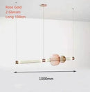 Axyaa Nordic Glass Strip LED Dining Chandelier for Indoor House Decor