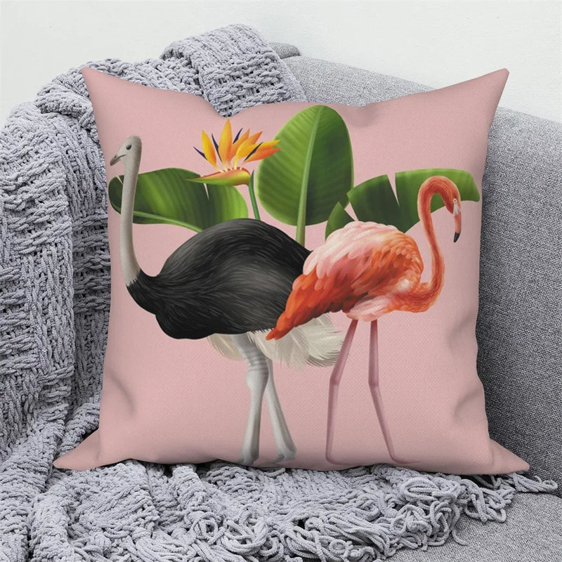 Flamingo Animal Pillowcase for Home Decor - Axyaa Brand