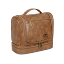 Axyaa Men's Business Toiletry Bag: Large Capacity PU Leather Travel Organizer