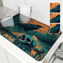 Axyaa Halloween Skeletons Kitchen Drying Mat