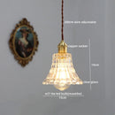 Axyaa Copper Glass LED Pendant Light: Modern Home Decor Hanging Lamp