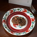 Axyaa Vintage Floral Ceramic Breakfast Plate - Small Batch Home Dining Dish
