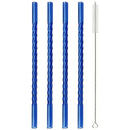 Axyaa Glass Straw Set 4 Pack for Cocktail Smoothie Bar Accessories