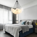 Axyaa Frosted Glass Ball Black Gold Chandelier Pendant Lights