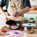 Axyaa Silicone Pot Cover Set: Anti Overflow, Dustproof, Sealed for Refrigerator and Microwave