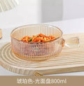 Axyaa Glass Plate Deep Serving Salad Fruit Dish